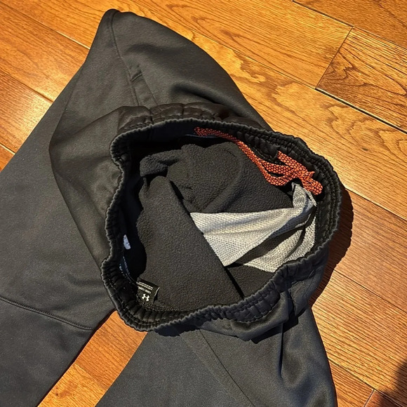 Under armour Loose Coupe fleece  grey logo jogger pants Sz S - Picture 10 of 11